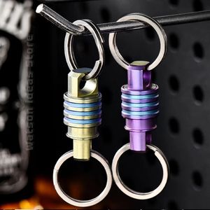 Sleutelhanger Quick Release Sleutelhanger Swivel EDC Afneembare Ketting Clip Ringen Uit elkaar trekken Sleutels Houder Vakantiecadeau voor Mannen 240104