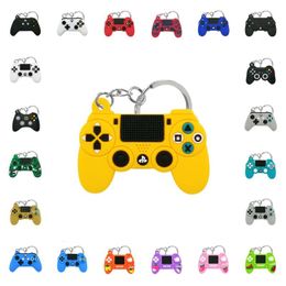 Sleutelhangers 100 STKS PVC hoge kwaliteit sleutelhouder game machine sleutelhangers mini leuke cartoon Gamepad Joystick sleutelhanger fit mannen vrouwen sleutels tas 230614