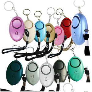 Porte-clés 130 Db Safe Sound Personal Alarm Keychain Avec Led Lights Home Self Defense Electronic Device Pour Femmes Filles Drop Delivery Dh48G