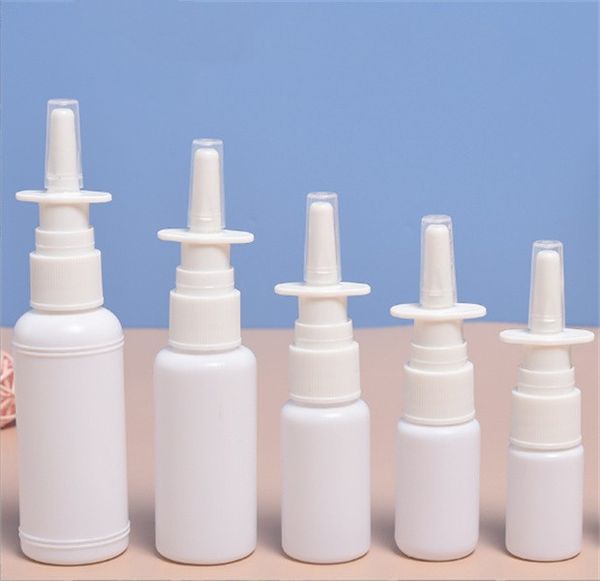 Llaveros, 1 unidad, botellas de aerosol Nasal de plástico al vacío blancas, botella de niebla de niebla nasal para embalaje de 5ml, 10ml, 15ml, 20ml, 30ml, JL1626