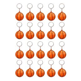 Sleutelhangers 20 Pack Basketbal Bal Sleutelhangers Voor Feestartikelen Stress School Carnaval Beloning Sport Middelpunt 230612