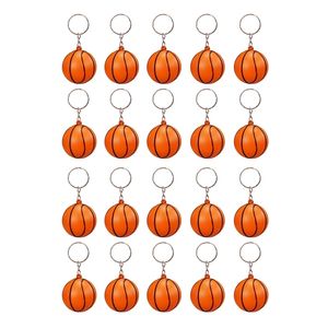 Sleutelhangers 20 Pack Basketbal Bal Sleutelhangers Voor Feestartikelen Stress School Carnaval Beloning Sport Middelpunt 230612