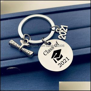 Key Rings 2021 Keychain afstudeerseizoen Souvenir Key Chain Keyring Gift Graduate Studenten Positieve energie -sieraden Accessoires 801 D DHFJ6