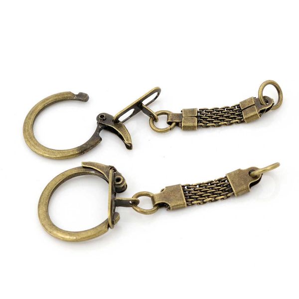 Porte-clés 60x24mm 10 pièces/lot porte-clés porte-clés couleurs Bronze rhodié plaqué fermoirs à homard porte-clés porte-clés en gros AA230411