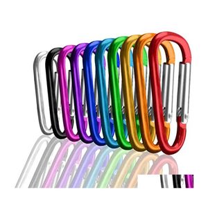 Sleutelringen aluminium d ring karabines clip kleine carabiner clips outdoor cam mini lock snap haak sleutelhangers houder gereedschap p72fa drop del dhvxh