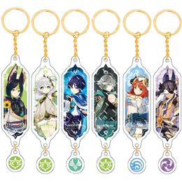 Key Rings Anime Game Genshin Impact Keychain Tighnari Nahida Cyno Shikanoin Heizou Cosplay Accessoires Cute Bag Pendant Keyring Fans Gifts G230210