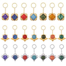 Porte-clés Anime Porte-clés Genshin Impact Vision Element God's Eye pour Hommes Porte-clés De Voiture Femmes Accessoires Mignon Sac Pendentif Porte-clés Cadeau G230210