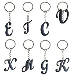 Anneaux clés Black Large Letters Keychain Keyring pour les sacs scolaires Ring Ring Boys Kechechains Tags Goodie Bag Sober Christmas Cadeaux et Otdbv
