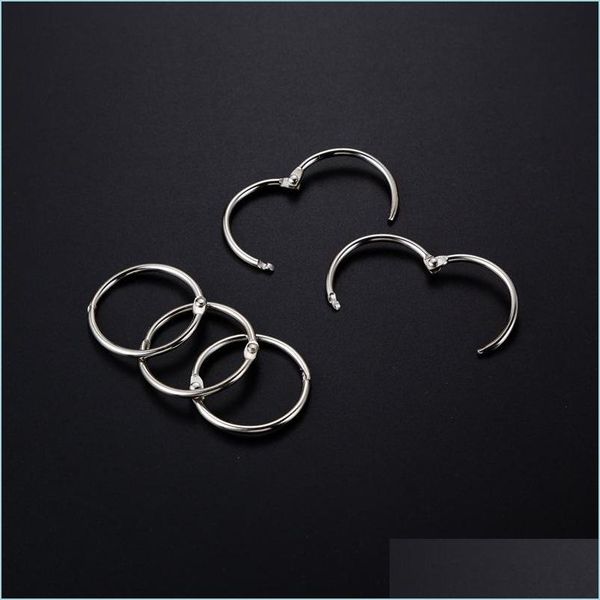 Key Rings Livre Binder Flexible Open Metal Ring Circlips 3x44mm Nickel pour le dossier Diy PO Tags d'album Clips MTI PUTS DROP DE DHGARDEN DH13Z