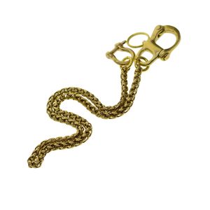 Belangrijkste ringen Brass Wheat -portemonnee Jean broek Biker Chains Snake Chain D Shackle Connector Zweden nautische karabijnhaakhaak sleutelhanger