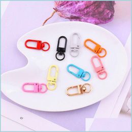 Key Rings Candy Color Paiting Keychain Hook Buckle Key houders hangt mode sieraden cadeau drop levering Dhujy