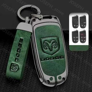 Key Rings Car Key Case met KeyChain Car Key Cover Shell FOB voor Dodge Ram 1500 Journey Charger Dart Challenge 2017 2018 2019 2020 2021 22 J230413