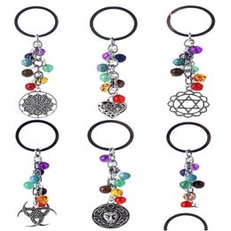 Key Rings Colorf Buckle ChakraS Yoga Owl Love Heart Vorme Keychains Energy of Life Mode Keys Ring Accessoires 2 99cm K2 Dro OTX7A