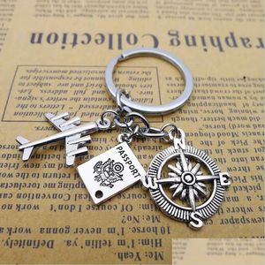 Key ringen kompas tag sleutelhanger overal overal hanger reisring vriendschap beste vriend sieraden cartoon minnaar drop levering 2021 dhsel dh2af