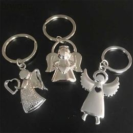 Belangrijkste ringen Creatief ontwerp Lovely Angel Keychain Men Women Key Holder Chain Ring Car Chaveiros Llaveros Bag Hang Charme Huwelijksgeschenken 240412