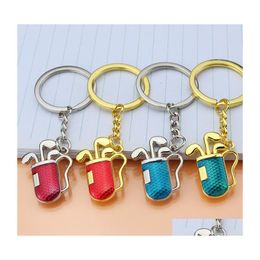 Key Rings Creative Golf Tube Hanger Keychain Stereo Simation Golfs Club Barrel Ring Giveaway 1848 T2 Drop Delivery Sieraden DHKL1