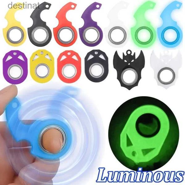 Anneaux clés Creative Keychain Spinner Anxiété Stress Stress Regout Fidget Toys Spinning Noctilucent Key Ring Soulagez l'ennui Colorful Party GiftsL231222