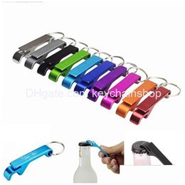 Sleutelhangers Creatieve Mtifunctional Bier Flesopener Schroevendraaier Sleutelhanger 8 Kleuren Mini Aluminium Keuken Drop Levering Sieraden Dhksh