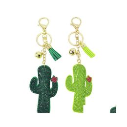 Llaveros Mujeres creativas Cactus Rainbow Cloud Colgante Diy Plant Tassel Bag Llavero Accesorios de moda Drop Delivery Jewelry Otgiy