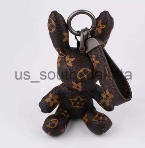 Porte-clés Créativité Lapin Sac Voiture Porte-clés Pendentif Charme Bijoux Porte-clés Titulaire Femmes Hommes Mode PU Cuir Animal Porte-clés Accessoires x0914