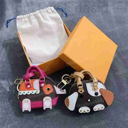 Key Rings Designer L Family's Old Flower Shell Wallet PVC Cute Puppy Elephant Zipper Key Bag Paarden Gift Iyu2