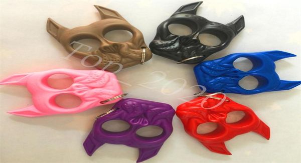 Anillos clave de emergencia llavero de defensa personal de plástico con llave de llave de llave de llave de llave de llave para perros llaves de automóvil 6 colores2640887