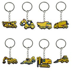 Key Rings Excavator 12 Accessoires de chaîne de keychain pour sac à main et cadeau de voiture Gift Valentin Day Boys Boys Favors Favors Suite OT9EA