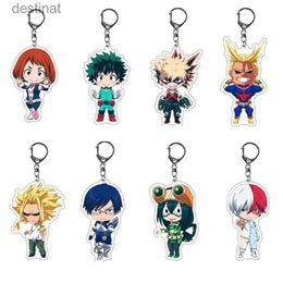 Key Rings Fashion Japan Anime My Hero Academia Keychain Acryl Acryl Dubbelzijdige transparante sleutelhanger Ring Accessoires Women Men Men Sieraden Giftl23122222