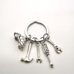 Key Rings Fashion Mechanic Keychain Father 39S Day Gift Car Tool Souvenir Nieuwe handgemaakte ketens Drop levering 2022 SMTX6