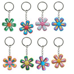 Anneaux clés fleur 11 porte-clés de portefeuille pour sac à dos ring girls cool keychains sac école adaptée pendants accessoires enfants naissances naissance