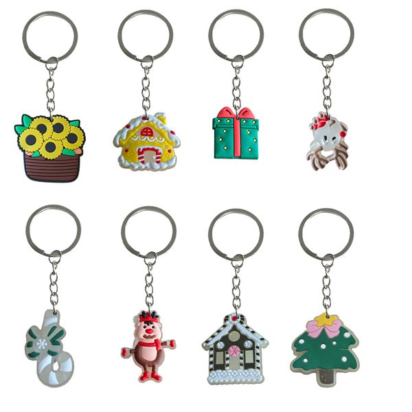 Anneaux clés Cortes de porte clés de porte de Noël fluorescents pour sacs Kelechains Party Favors Childrens Keyring Sacolbag étiquette appropriée Bag Goodie Bag Otdjo