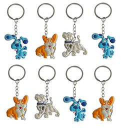 Anneaux clés Fluorescent Dog 3 Chaîne de porte-clés pour filles Mini Prix de classe de clés mignons Kechechains Jour de la fête scolaire Fournitures de fête G OTCML