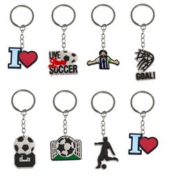Key Rings Football Keychain for Goodie Bag Stuffers fournit des chaînes de sac à dos Femme Femme de la classe scolaire Classroom