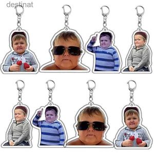 Belangrijkste ringen grappig Hasbulla Magomedov Keychain Khabib Hasby schattigste figuur hanger auto sleutelringtas accessoires sleutelhouder sieraden fans cadeaL231222