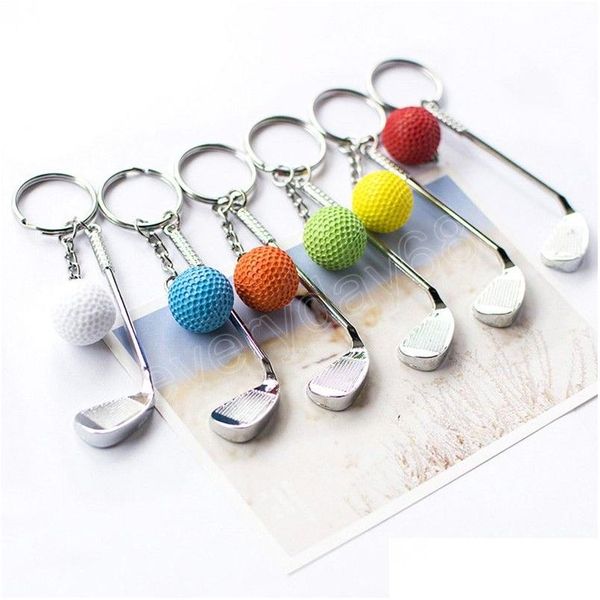 Porte-clés Balle De Golf En Métal Porte-clés Anneau De Voiture Articles De Sport Cadeau De Sport Pour Souvenir Porte-clés Femmes Hommes Drop Delivery Bijoux Dh3Wd