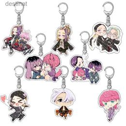 Anneaux clés Japon Anime Tokyo Revengers Keychain Cosplay Cartoon Keychains Metal Honder Chain Chain Ring For Fans Gifts Jewelry Accessoriesl231222