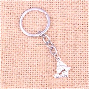 Années de clés Bijoux 20 * 18mm Double Silatéral Boatchain Keychain, Mode Métal Métal Porte-clés Cadeau Cadeau Bijoux Drop Drop Drop Livraison 2021