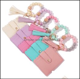 Anneaux clés Bijoux Bracelet Gel Bracelet Connette de la chaîne de cartes Amazon Nouveau PU Tassel Sac Sile Wholesale Dames Drop Livrot 2021 KRO4N6985227