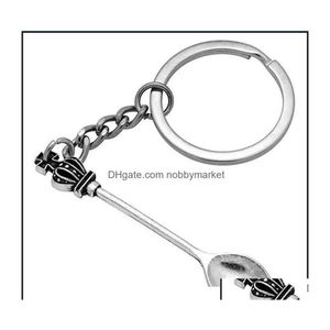 Key Rings sieraden snuff Wonderland Crown geïnspireerde mini -thee lepel ketens sleutelhanger persoonlijkheid creatief 470c3 drop levering 2021 p17xt dhkvg