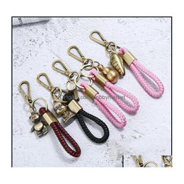 Porte-clés Bijoux Weave Bague Rétro Bronze Coeur Sifflet Hibou Poisson Charme Porte-clés Sac À Main Hangs Mode Will Et Sandy Drop Livraison 20 Dhbjh