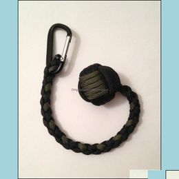 Porte-clés Porte-clés Bijoux Monkey Fist Porte-clés 1 Boule d'acier Autodéfense 550 Paracord fabriqué à la main en Chine Drop Delivery 2021 Pv6Bq Dhz6B