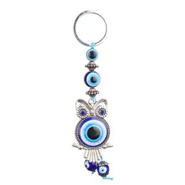 Belangrijkste ringen L Evil Eye Keychain Blue Turks Glass Amet Charme Hanger Owl Rhinestone Bag Fashion Accessoires Blessing Gift D Carshop2006 AMWH3