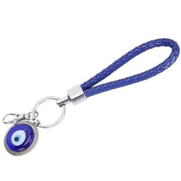 Belangrijkste ringen L Evil Eye Keychain Turkse blauwe charms Hangers Amet voor man Woman Purse Handtas Decoratie Geschenkdruppel OTN4X