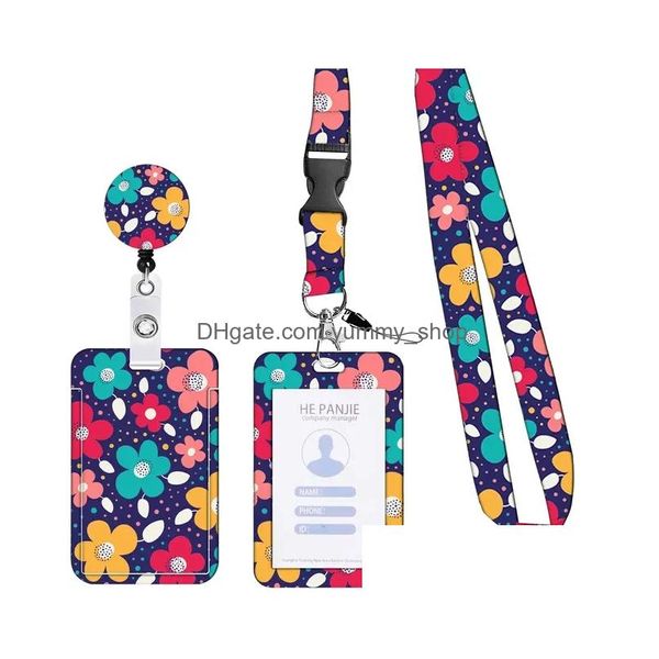 Key Rings Ladies Girls fr Id Credit Bank Carte Bank Student Case Bus Case Lanyard Enfant Visitez les cartes d'identité de porte ER E2R7 DROP DE DHYS8