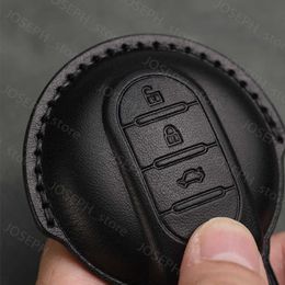 Key Rings lederen auto externe Key Case FOB Cover voor Mini Cooper Clubman Hardop Hatchback Countryman F54 F55 F56 F57 F60 Key Chain J230413