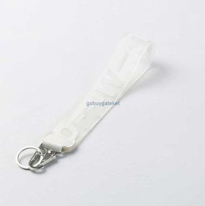 Porte-clés De Luxe Chaînes De Mode Effacer En Caoutchouc Anneau Blanc Hommes Femmes Toile Chaîne Broderie Lettres Pendentif Ceinture 3.5x25cmDOT9UDMT