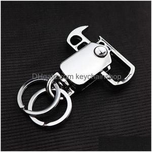 Sleutelringen metalen flesopener Keychains Keyrings rotatie taille gesp gepersonaliseerde luxe kettingringhouder voor vrouwen mannen promotie dhflo