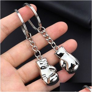 Porte-clés Anneau de boxe en métal 3D Fighting Keychain Holder Bag Hangings Fashion Jewelry Drop Delivery Dhq9W
