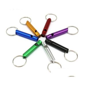 Key Rings Metal Whistle Keychains draagbare zelfverdediging Keyrings Holder Auto -ketens Accessoires Accessoires Outdoor Cam Survival Mini Tools Drop DHMDG