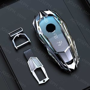 Key Rings Nieuwe auto Remote Key Case Cover Shell voor Mercedes Benz A C E S G Class GLC CLE CLA GLB GLS W177 W205 W213 W222 X167 AMG Keychain J230413